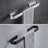 Towel Rack Wall Mounted 2 Tier Stainless Steel Towel Bar Bathroom Storage Shelf Space Saving for Home