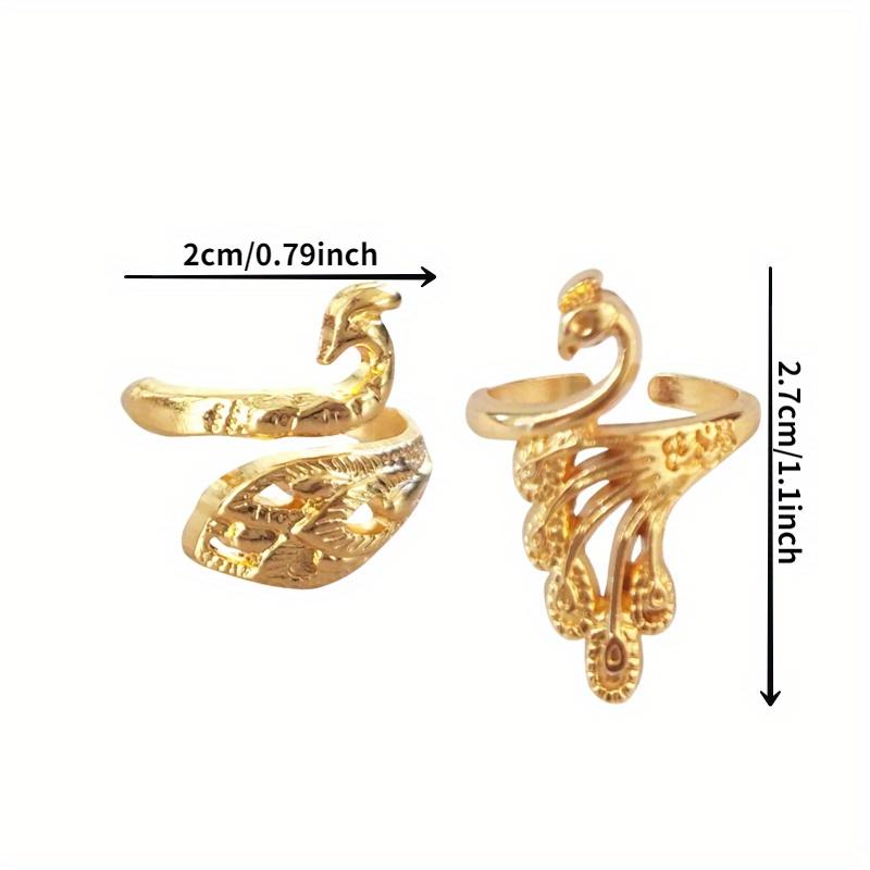 2 ШТ Металлические инструменты для вязания Ручная работа Павлинье кольцо на палец Лезвие Игла Плетение Крючок Пряжа Направляющие Аксессуары Кольцо Шерстяные поделки