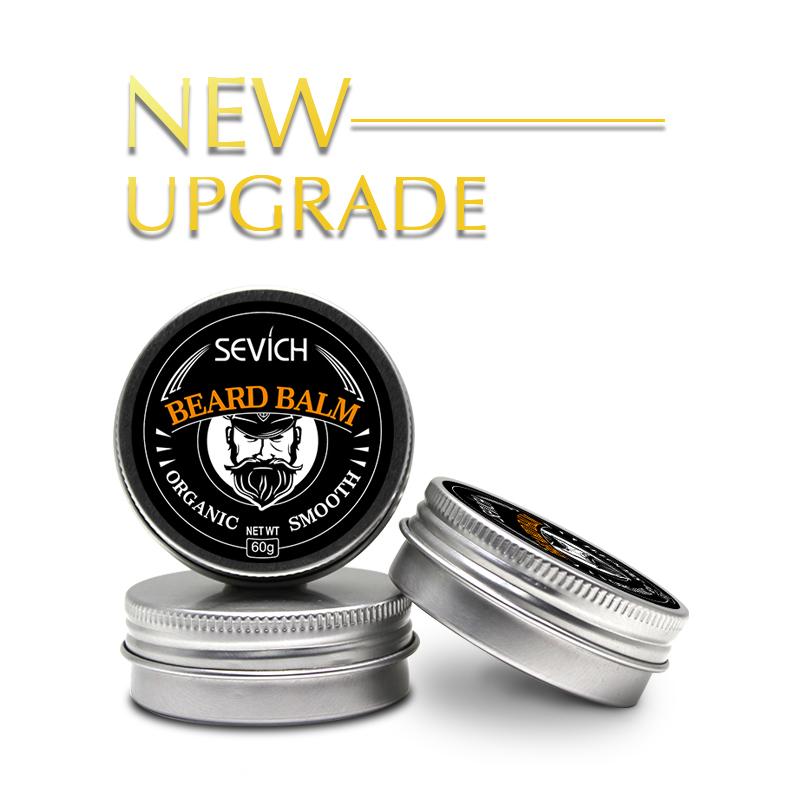 SEVICH 30g/60g Natural Beard Balm Wax For Beard Smoothing Moustache Wax For Men's Beard Care