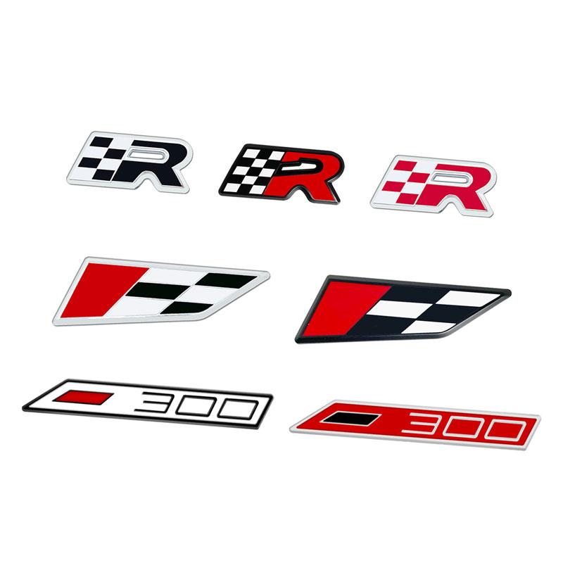 3D Metal Car Rear Trunk Race Flag Emblem Fender Rear Nameplate R 300 Badge Sticker For Seat Leon Cupra Ateca Arona Ibiza Altea