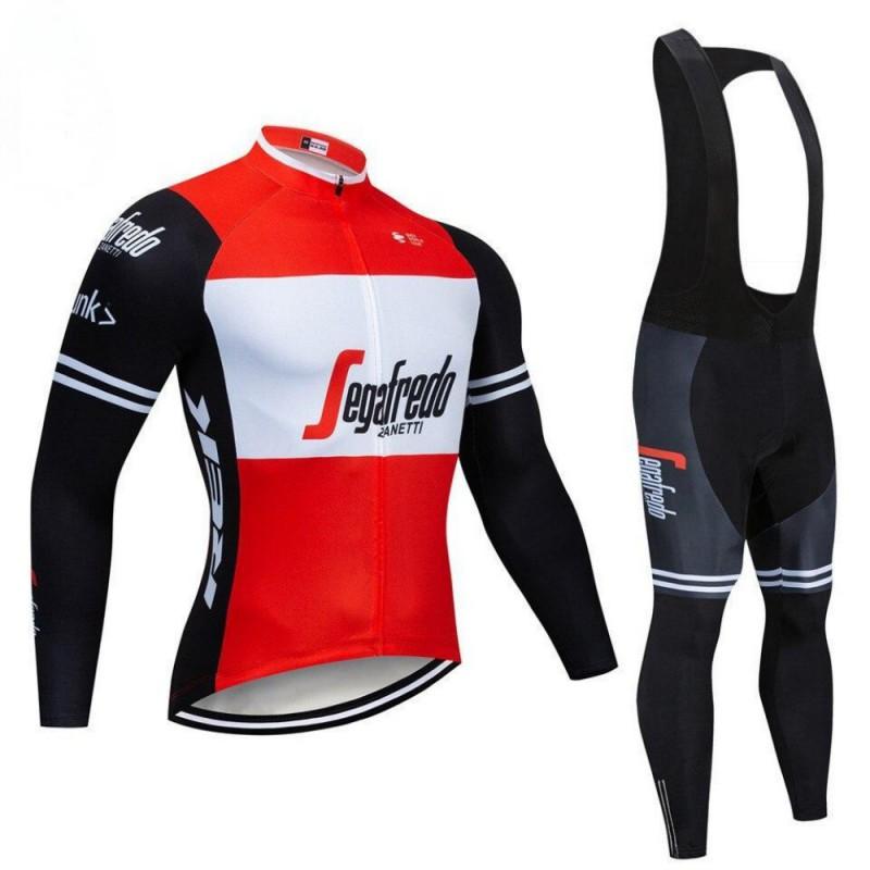 Mens Cycling Jersey Set Long Sleeve Quick Dry Breathable Sun Protection Outdoor Riding Sportswear
