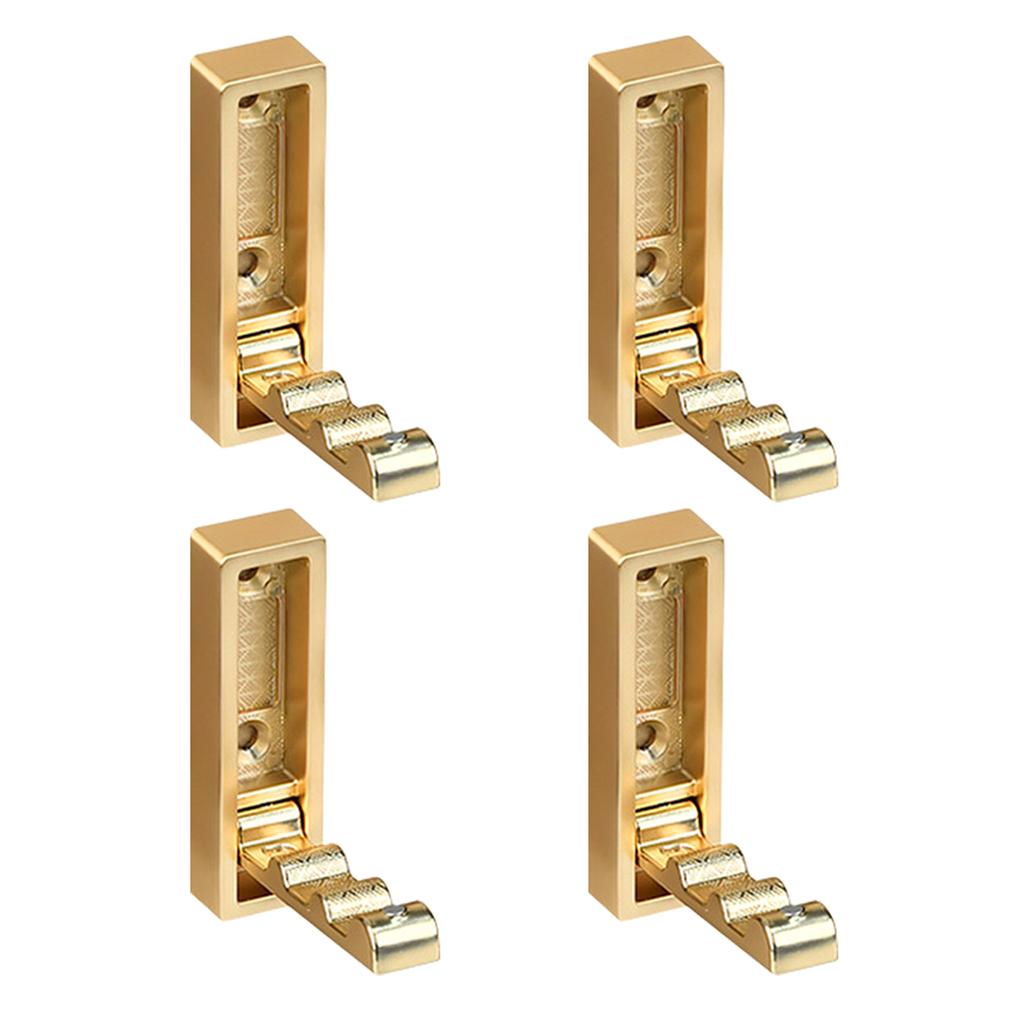 4Pcs Retractable Wall Hooks for Bathroom Foldable & Space Saving Wall Hook Upgrades for Hanging Clothes & Accessories