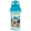Skater Children's Water Bottle, 480ml, Direct Drinking, Plastic, One-Touch Operation, Dishwasher Safe, Made in Japan, One Piece, Size 24, PSB5SANAG-A