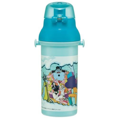 Skater Children's Water Bottle, 480ml, Direct Drinking, Plastic, One-Touch Operation, Dishwasher Safe, Made in Japan, One Piece, Size 24, PSB5SANAG-A