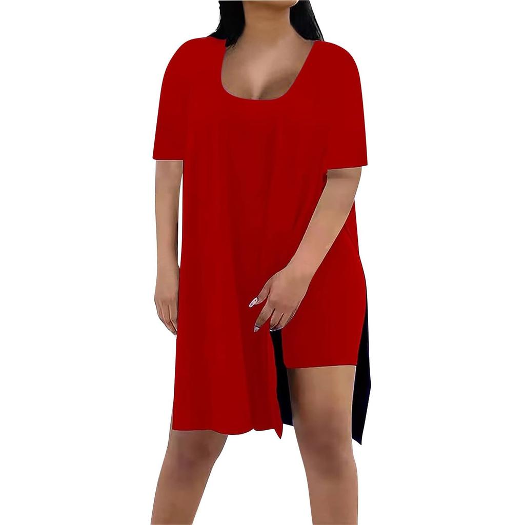 Fashion Ladies Summer Solid Color Loose Short-sleeved Pants Two-piece Suit