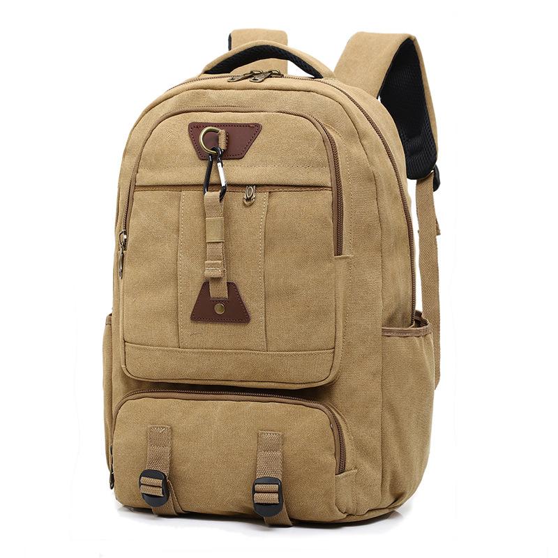 Backpack Men's Backpack Large Capacity Outdoor Rugged and Durable Backpack Canvas Short Trip Bag Luggage