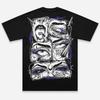 Мужская футболка в стиле хип-хоп, стрит-панк, с графикой оверсайз, из плотного хлопка, готическая, темная, с короткими рукавами, мужская одежда