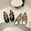 Модная высококачественная женская обувь 2024 года, новые туфли на плоской подошве с мелким вырезом для женщин, модные туфли Мэри Джейн в корейском стиле с мягкой подошвой, Zapatos