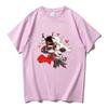 Футболка с комедийным фильмом HazbinHotel «Путешествие к свету», хлопковая футболка унисекс на весну и лето, футболки с круглым вырезом и короткими рукавами с графическим принтом