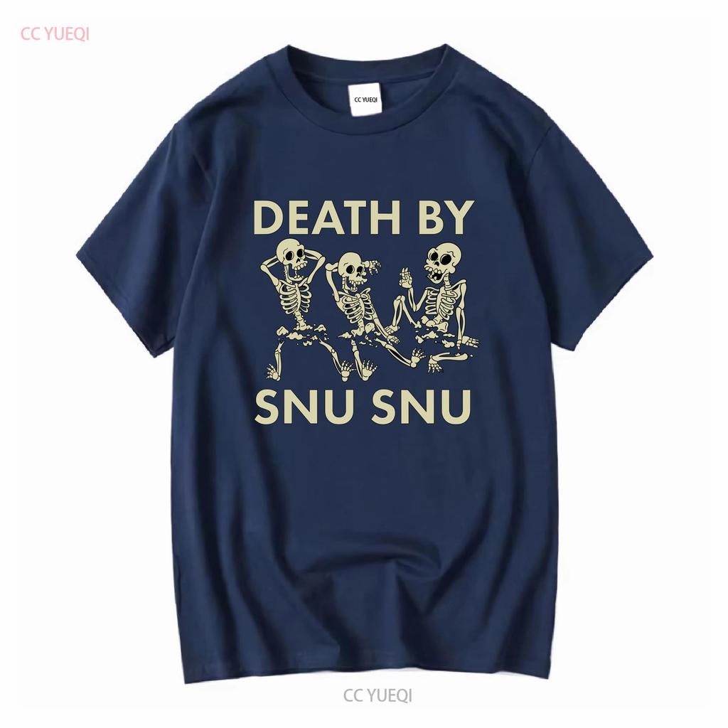 Футболка с принтом Death by Snu винтажная стильная слегка уличный стиль мужская с графикой удобный топ для повседневной носки мягкий