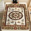 1Pc Compass Print Flannel Blanket, High quality Comfortable for All Seasons, Home Decor, Warmth and Comfort, Perfect for Christmas Gifts W168