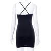 Sexy Elegant Backless Camisole Mini Dresses Party Clubwear Slim Bodycon Chic Retro Y2K Fashion Punk Spaghetti Strap Dress Women