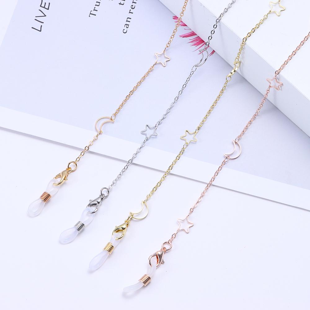 Cord Holder Anti-lost Star Moon Mask Lanyards Alloy Eyeglasses Chains Punk Jewelry Sunglasses Chain