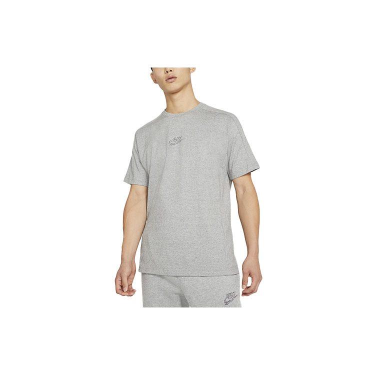 Nike Футболки Мужские Серые С Круглым Вырезом Умеренный Прямой Крой DA0654-010
