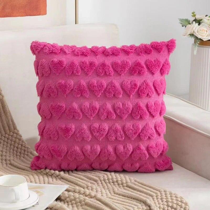 Современный однотонный чехол для подушки Love Plush Throw, чехол для подушки ко Дню Святого Валентина, для дома, комнаты, спальни, гостиной, декора дивана