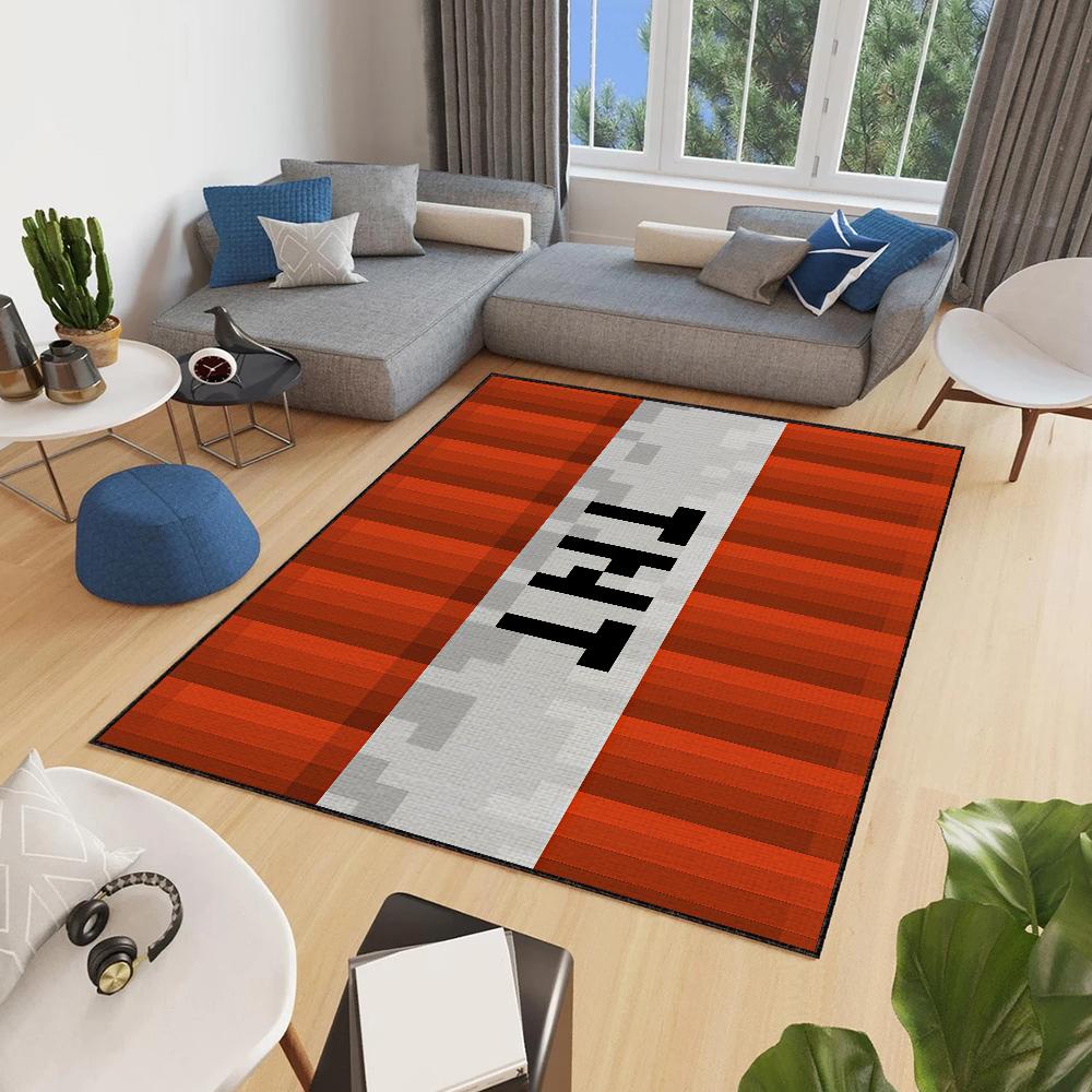 small carpet Anti-Slip pixel Kitchen Bedroom Handmade fanart M-MCs-S Tufted Rug square game Living Room Entrance Decoration