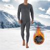 Winter Men Thermal Underwear Warm Soft Cotton Fleece-Lined Warm Panels Long Johns Thermo Clothing Pajamas Set