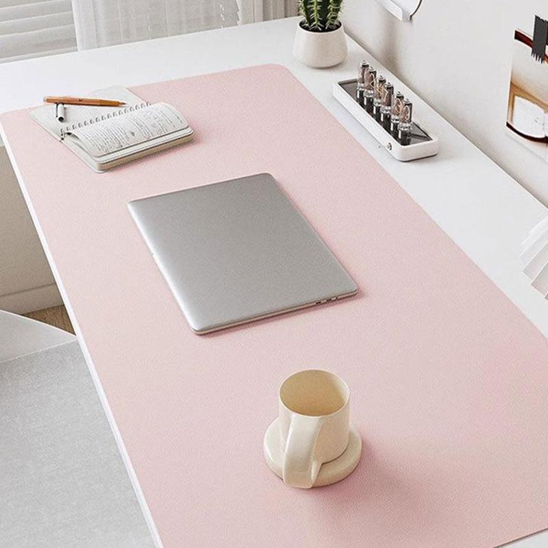 Кожаные (PU) коврики для мыши, настольный коврик, однотонный, водонепроницаемый, нескользящий, для офиса, игр, компьютерной клавиатуры
