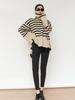 Striped Turtleneck Sweater Women's Pullover Jacket