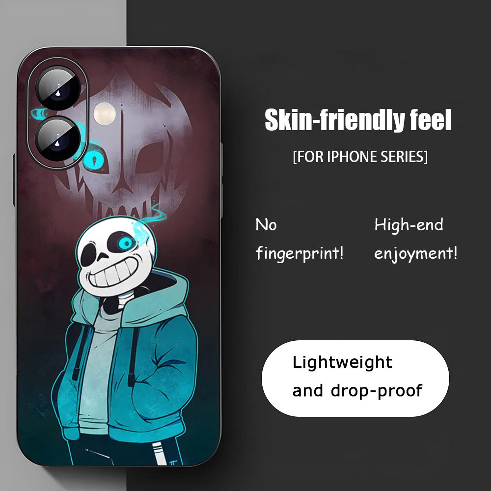 Популярная Пиксельная Игра Undertale Чехол для Телефона Для iPhone 16 15 14 13 12 11 X XR XS 8 Plus Mini Pro Max Мягкий черный Ударопрочный Чехол