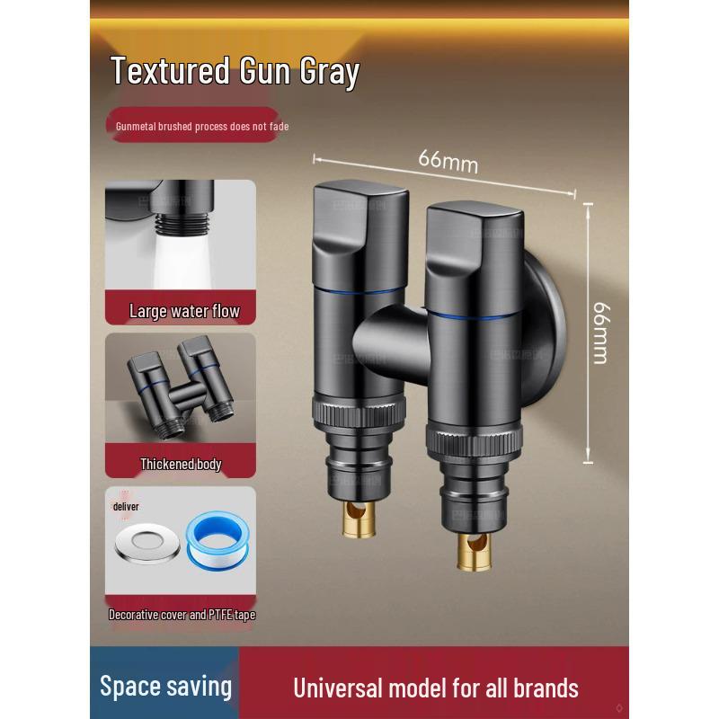 Dual Outlet Automatic Shut-off Washing Machine Faucet Valve