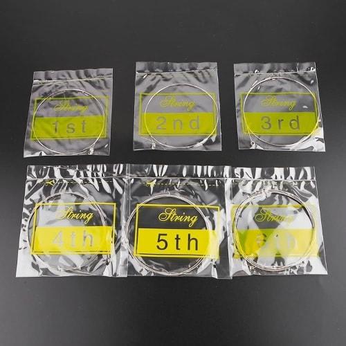 Set of 6 Electric Guitar Strings, Steel Core, Nickel Alloy Wound (009-042) with a Beautiful Design