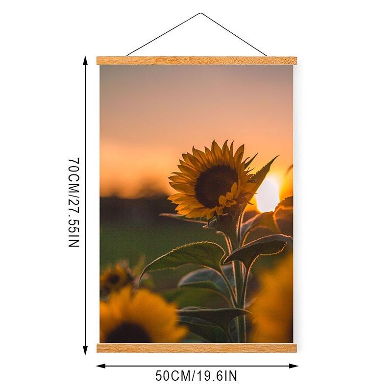 41 см/51 см магнитная вешалка для плакатов с подсолнухом, натуральная рамка, вешалка, рамка для живописи, фоторамка, настенная художественная рамка для рукоделия