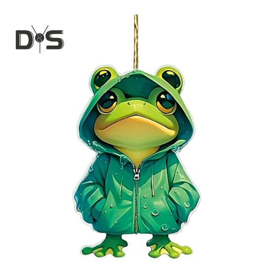 2D плоская лягушка украшение акриловая мультяшная лягушка подвеска для салона автомобиля подвеска лягушка для рюкзака брелок