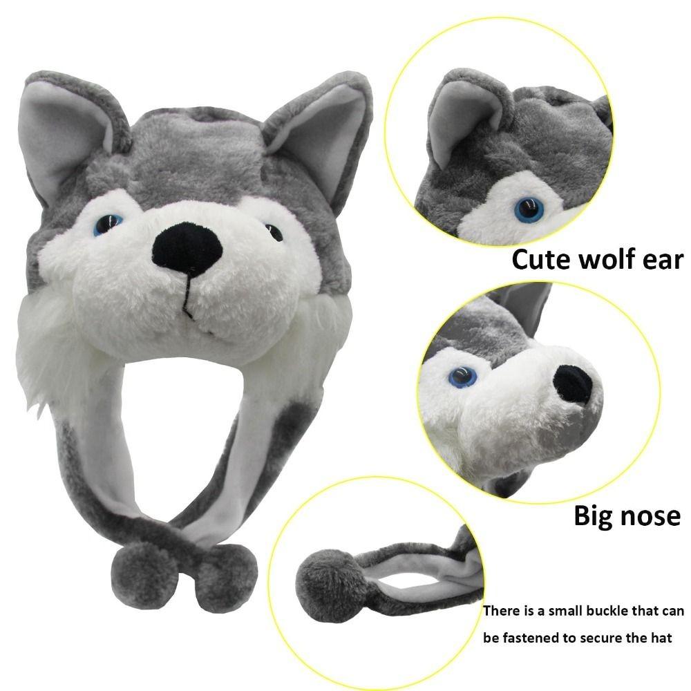 Панда Хаски Детская Плюшевая Шапка-Зверюшка Желтый Утенок Оригинальная Вечеринка Шапка Уютная Смешная Шапка Косплей