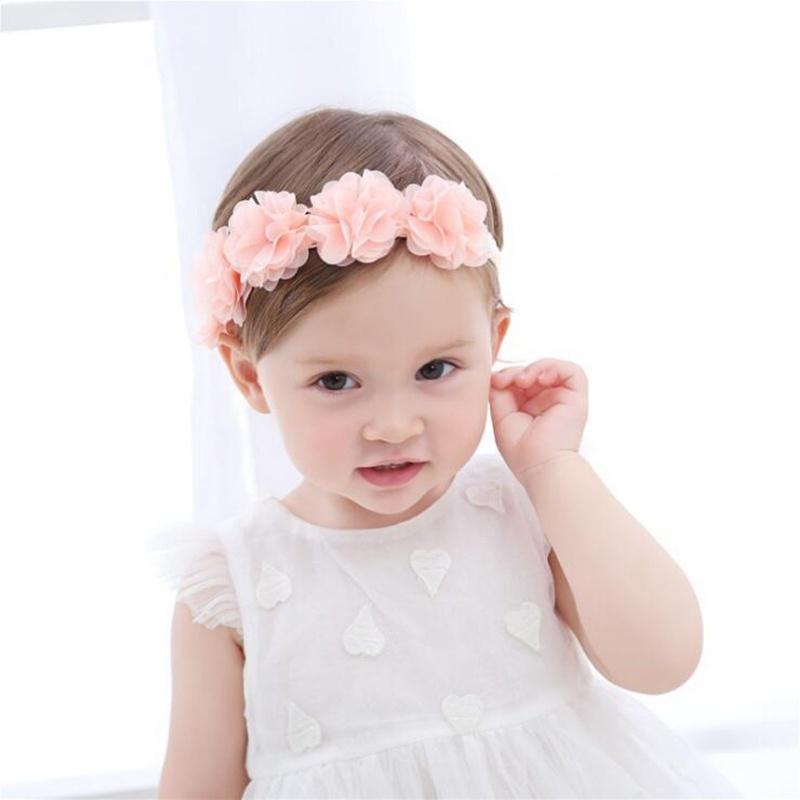 New Baby Flower Headband Ribbon Hair Bands Handmade DIY Headwear Hair Accessories