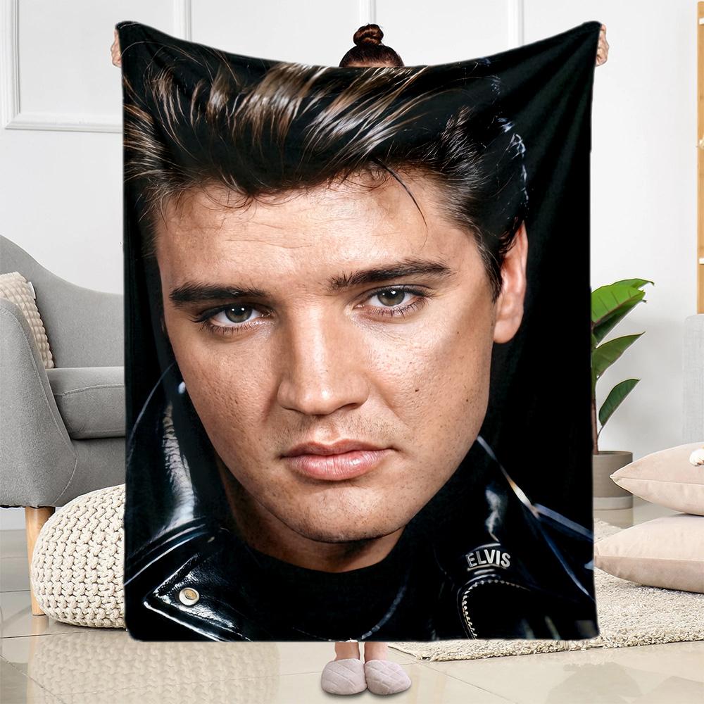 Elvis Presley: Rock Roll Blanket Soft Warm Cozy Perfect for Bed Seaside Bedding for All Occasions Playful Design Perfect Gift for Relatives and Friend