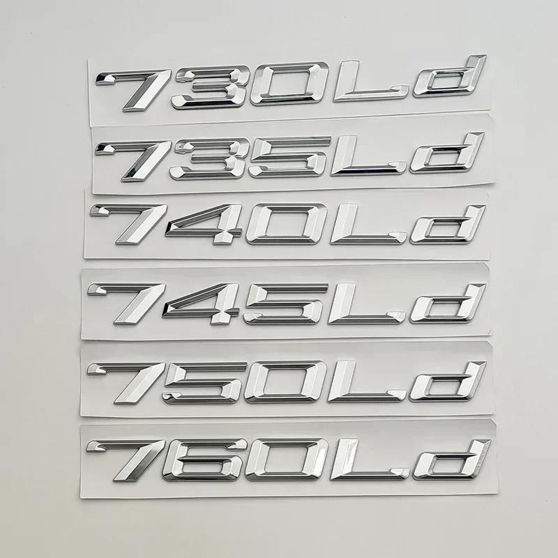 3d ABS Chrome Car Trunk Letters 730Ld 735Ld 740Ld 750Ld 760Ld Emblem Logo Nameplate Sticker For BMW F01 F02 G11 G12 Accessories