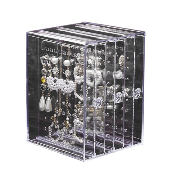 Полка для хранения ювелирных изделий, прозрачная большая вместительная пылезащитная вертикальная подставка для сережек, ящик для хранения ювелирных изделий, ящик для хранения ювелирных изделий