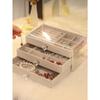 New Three Layer Clear Drawer Earrings Necklace Bracelet Jewelry Storage Box Earrings Ring High-end Exquisite Jewelry Box Artifact Dustproof Box