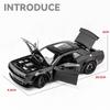 1/24 Dodge Challenger Hellcat Redeye SRT Alloy Sports Car Model Scale Car Diecast Metal Vehicle Sound and Light Childrens Toy Gifts