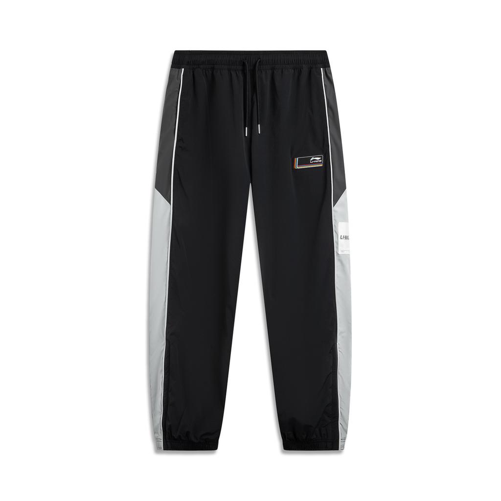 Li-Ning Спортивный стиль Серия Ветрозащитные Водоотталкивающие Логотип Цветной блок Повседневные брюки Мужские низы AYKW451-1