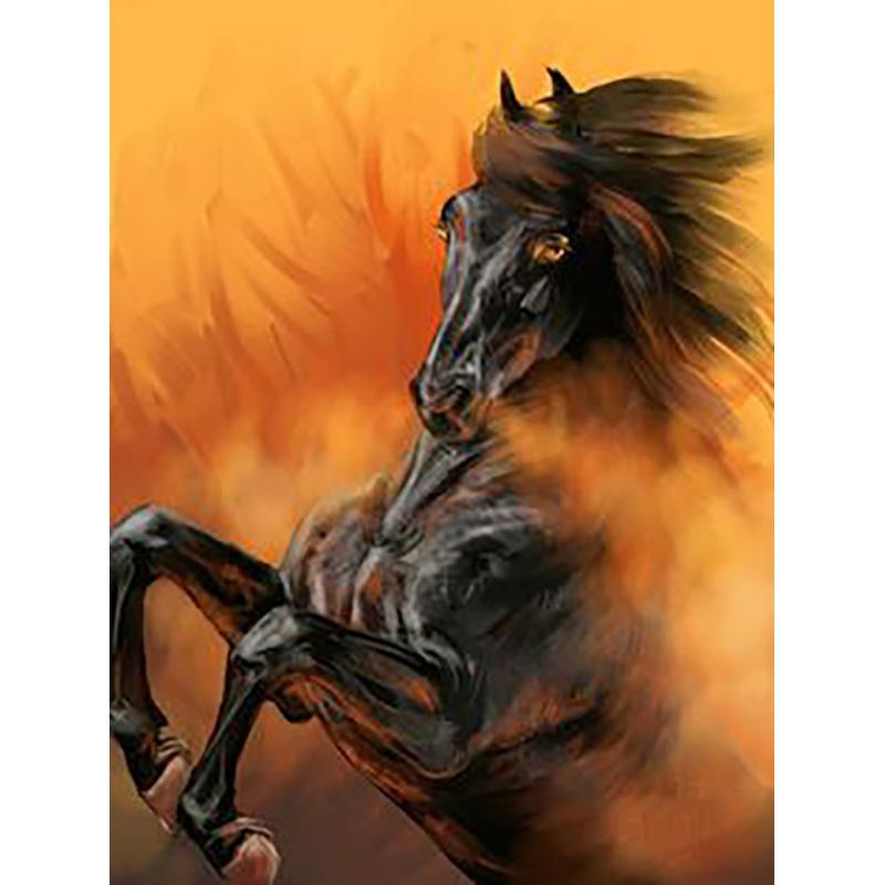 DIY Лошадь 5d алмазная живопись полная круглая дрель горный хрусталь животное Алмазная вышивка наборы крестиков настенное искусство домашний декор подарок