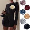 10Cm Fabric Camellia Flower Brooches For Women Clothing Jewelry Party Accessories