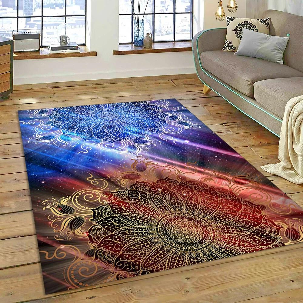 Bohemia Meditation Mandala Flower Carpet Rug for Home Living Room Bedroom Sofa Doormat Deco Mat