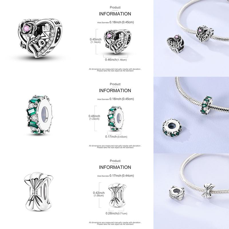 Charms Plata De Ley 925 Devil's Eye Infinity Eternal Symbol Dragonfly Positioning Buckle Charms Fit Women DIY Jewelry