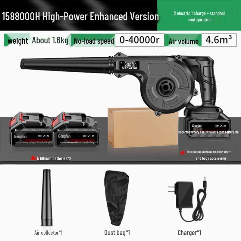 Rechargeable German-style High-Power Blower: Hair Dryer, Dust Cleaner & Fire Starter