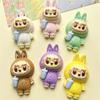 Large Cartoon Cute Labubu Resin Accessories Hairpin Keychains Phone Case Handmade Diy Materials Labubu Jewelry Decorations Gifts