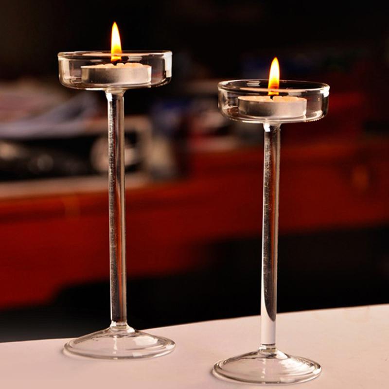 1Pc Glass Candle Holders Set Tealight Candle Holder Home Wedding Decor