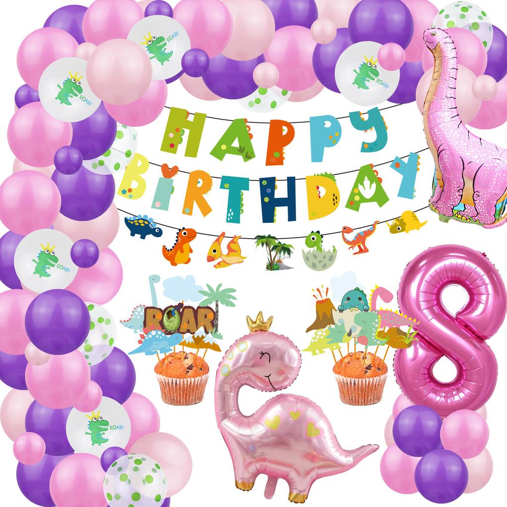 Костюм на тему динозавров, День рождения мальчика и девочки, Украшение для детской вечеринки по случаю дня рождения, Стена-фон из воздушных шаров с динозаврами