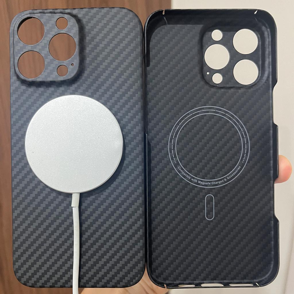 Magnetic 600D Aramid Carbon Fiber Phone Case Cover On For Magsafe iphone 14 15 16 16e 17 17e Pro Max 5G ProMax 17Pro i15 i16 i17