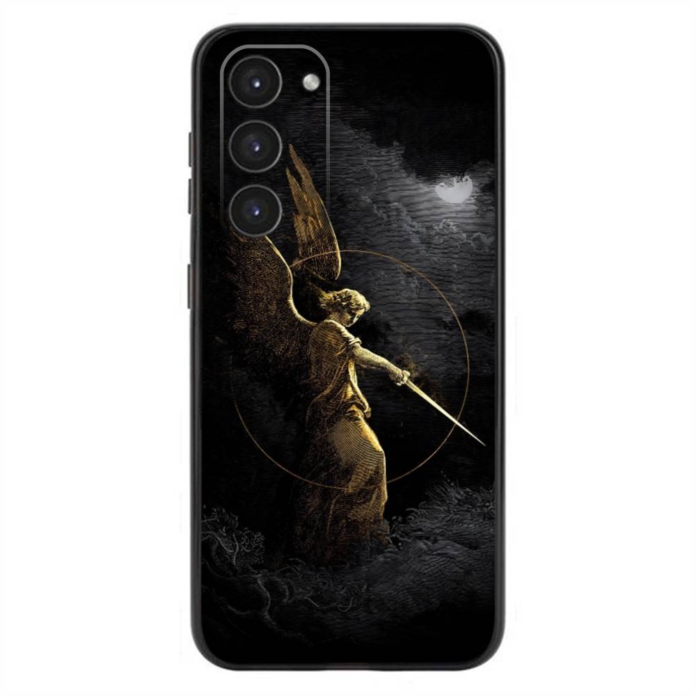 Archangel Michael Cross Phone Case For Samsung Galaxy A20,21s,22,31,32,52,53,72,73,80,91 Soft Liquid Silicone Black Cover