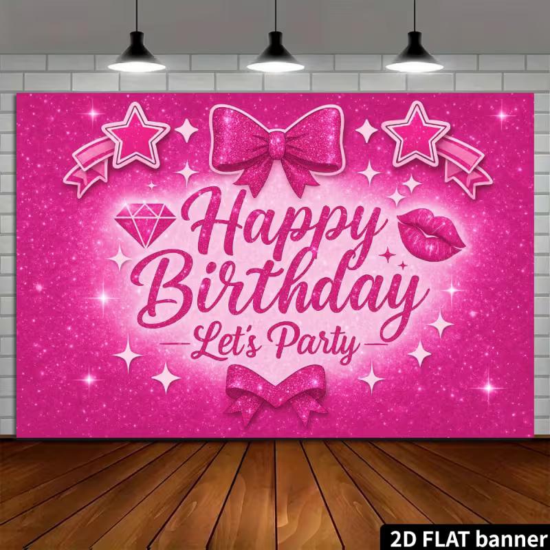 Двумерный розовый блестящий фон для дня рождения, Sweet Sixteen и девичника