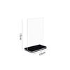 Transparent Acrylic Panel Menu Display Stand A4 Vertical Table Card Sign Collection Photo Protection Holder Album Postcard