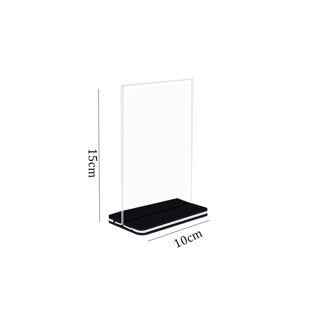 Transparent Acrylic Panel Menu Display Stand A4 Vertical Table Card Sign Collection Photo Protection Holder Album Postcard