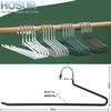 HOSUR Pants Hangers, Non-Slip, 10-Piece Set, for Slacks, Single Pants, and Long Skirts, Non-Marking, Space-Saving, Durable, Black